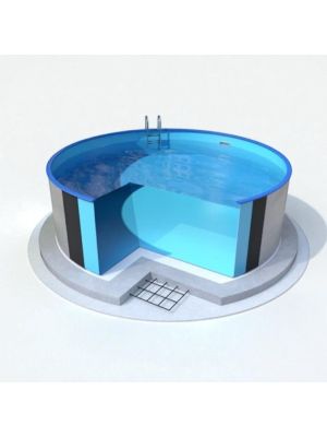 Ibiza Rond - 360x135cm - 0,70mm - onderrails - zwembad