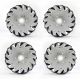 A Set of 152mm Mecanum Wheels (4 stuks) /Bearing Rollers - 14101