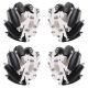 A set of 60mm LEGO compatible mecanum wheel (4 pieces) / Bearing Rollers 14144 #0