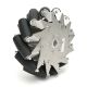 203mm Stainless Steel Mecanum Wheel Left with rubber rollers 14151L (14151) #0