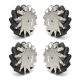 A set of 203mm Stainless Steel Mecanum Wheels with rubber rollers (4 pieces) - 14151
